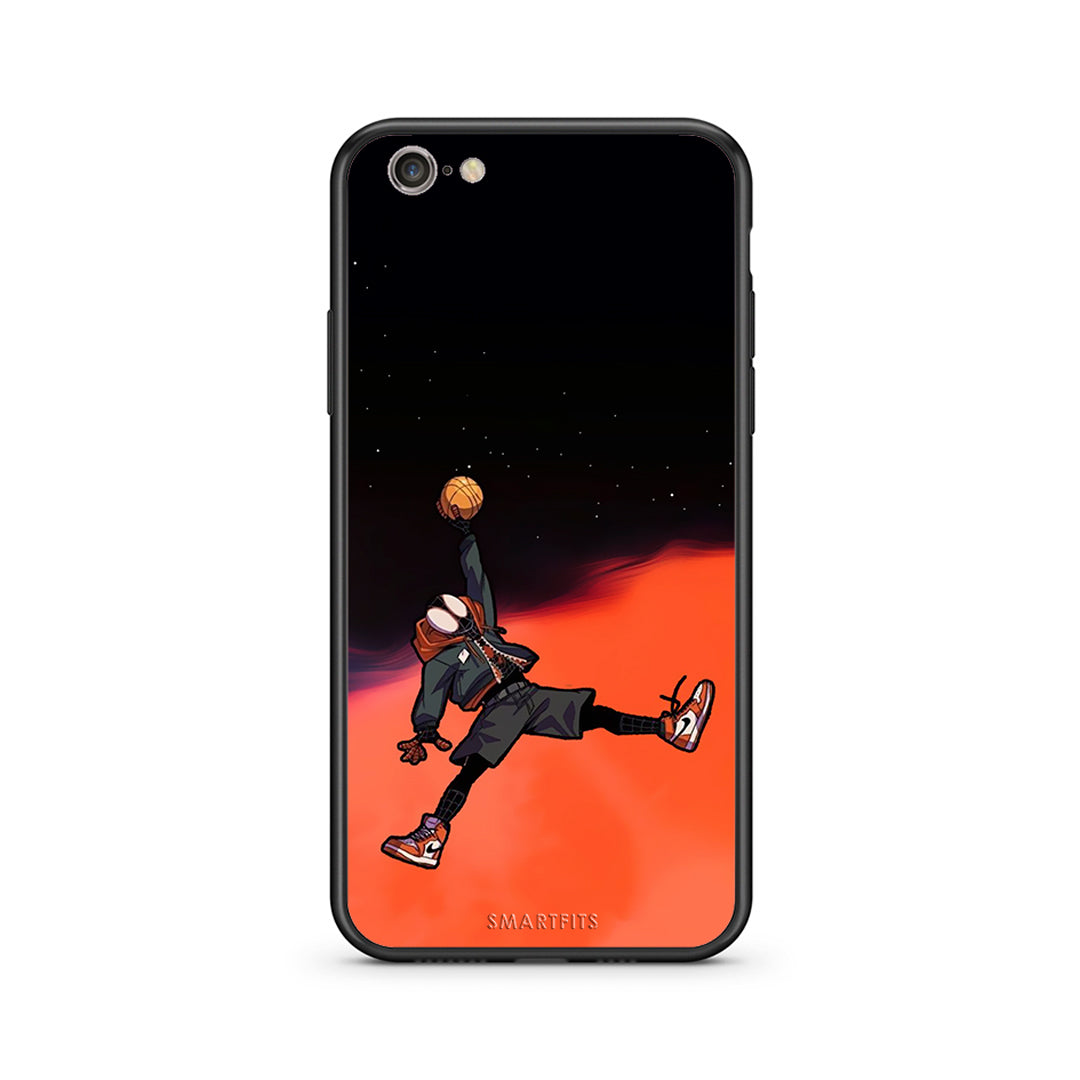 iPhone 7/8 Basketball Hero θήκη από τη Smartfits με σχέδιο στο πίσω μέρος και μαύρο περίβλημα | Smartphone case with colorful back and black bezels by Smartfits