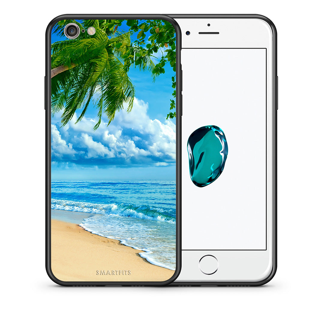 Θήκη iPhone 6/6s Beautiful Beach από τη Smartfits με σχέδιο στο πίσω μέρος και μαύρο περίβλημα | iPhone 6/6s Beautiful Beach case with colorful back and black bezels