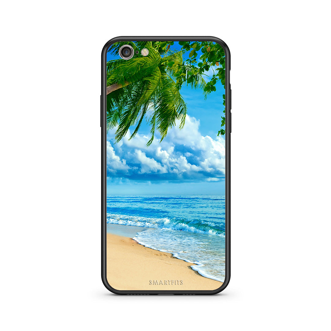 iphone 6 6s Beautiful Beach θήκη από τη Smartfits με σχέδιο στο πίσω μέρος και μαύρο περίβλημα | Smartphone case with colorful back and black bezels by Smartfits