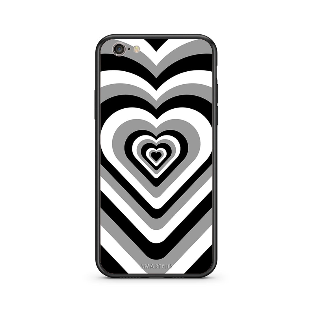 iphone 6 plus 6s plus Black Hearts θήκη από τη Smartfits με σχέδιο στο πίσω μέρος και μαύρο περίβλημα | Smartphone case with colorful back and black bezels by Smartfits