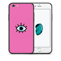 Thumbnail for Θήκη iPhone 6/6s Blue Eye Pink από τη Smartfits με σχέδιο στο πίσω μέρος και μαύρο περίβλημα | iPhone 6/6s Blue Eye Pink case with colorful back and black bezels
