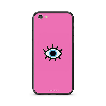 iphone 6 plus 6s plus Blue Eye Pink θήκη από τη Smartfits με σχέδιο στο πίσω μέρος και μαύρο περίβλημα | Smartphone case with colorful back and black bezels by Smartfits
