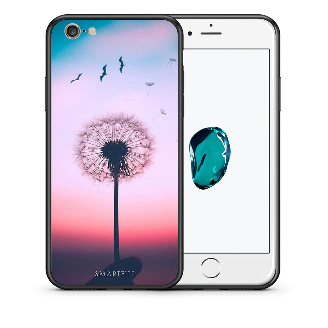 Θήκη iPhone 6/6s Wish Boho από τη Smartfits με σχέδιο στο πίσω μέρος και μαύρο περίβλημα | iPhone 6/6s Wish Boho case with colorful back and black bezels