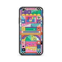 Thumbnail for iPhone 7/8 Bubbles Soap θήκη από τη Smartfits με σχέδιο στο πίσω μέρος και μαύρο περίβλημα | Smartphone case with colorful back and black bezels by Smartfits