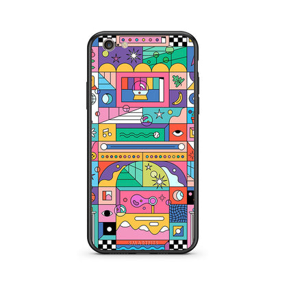 iphone 6 6s Bubbles Soap θήκη από τη Smartfits με σχέδιο στο πίσω μέρος και μαύρο περίβλημα | Smartphone case with colorful back and black bezels by Smartfits