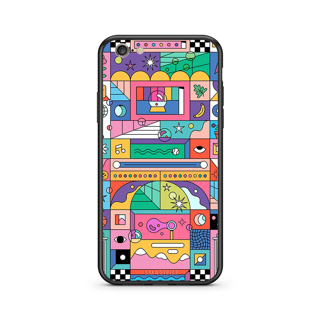 iphone 6 6s Bubbles Soap θήκη από τη Smartfits με σχέδιο στο πίσω μέρος και μαύρο περίβλημα | Smartphone case with colorful back and black bezels by Smartfits