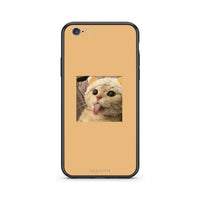 Thumbnail for iPhone 7/8 Cat Tongue θήκη από τη Smartfits με σχέδιο στο πίσω μέρος και μαύρο περίβλημα | Smartphone case with colorful back and black bezels by Smartfits