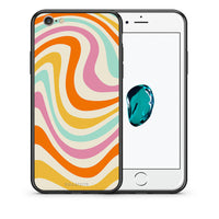 Thumbnail for Θήκη iPhone 6/6s Colourful Waves από τη Smartfits με σχέδιο στο πίσω μέρος και μαύρο περίβλημα | iPhone 6/6s Colourful Waves case with colorful back and black bezels