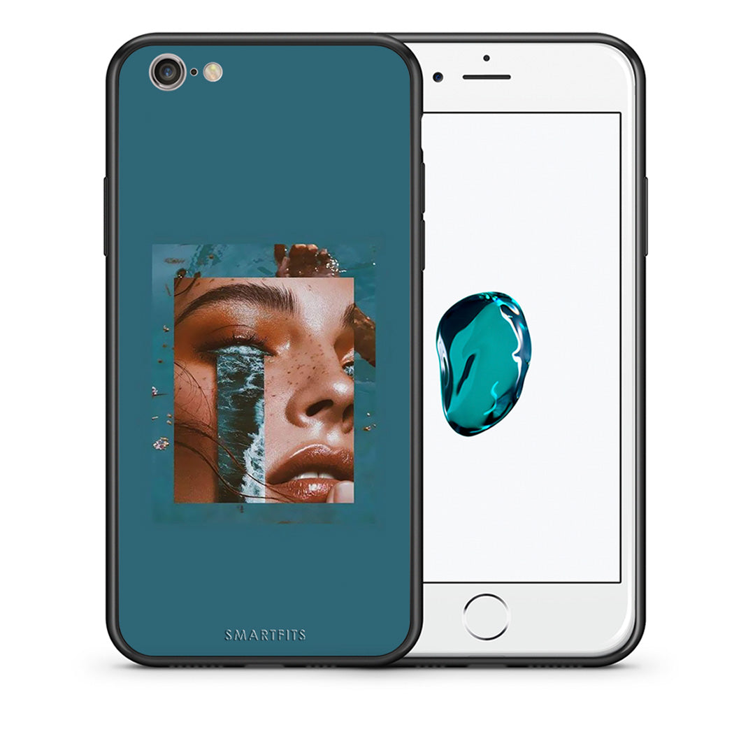 Θήκη iPhone 6/6s Cry An Ocean από τη Smartfits με σχέδιο στο πίσω μέρος και μαύρο περίβλημα | iPhone 6/6s Cry An Ocean case with colorful back and black bezels