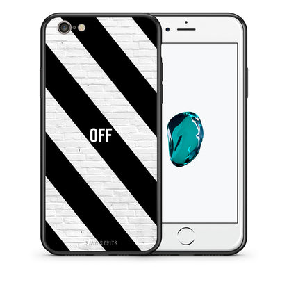 Θήκη iPhone 6/6s Get Off από τη Smartfits με σχέδιο στο πίσω μέρος και μαύρο περίβλημα | iPhone 6/6s Get Off case with colorful back and black bezels