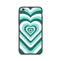 Thumbnail for iPhone 7/8 Green Hearts θήκη από τη Smartfits με σχέδιο στο πίσω μέρος και μαύρο περίβλημα | Smartphone case with colorful back and black bezels by Smartfits