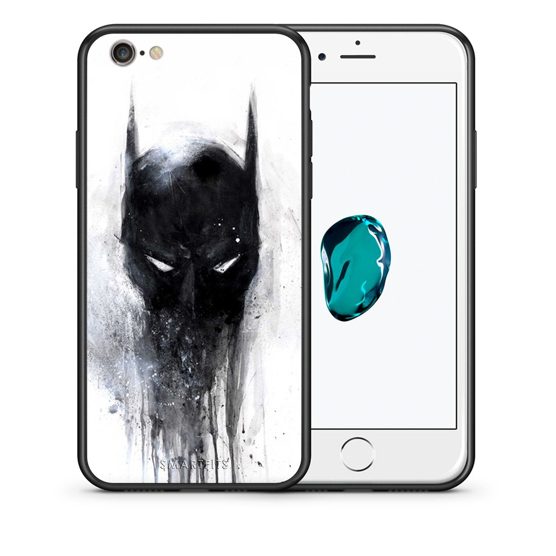 Θήκη iPhone 6/6s Paint Bat Hero από τη Smartfits με σχέδιο στο πίσω μέρος και μαύρο περίβλημα | iPhone 6/6s Paint Bat Hero case with colorful back and black bezels