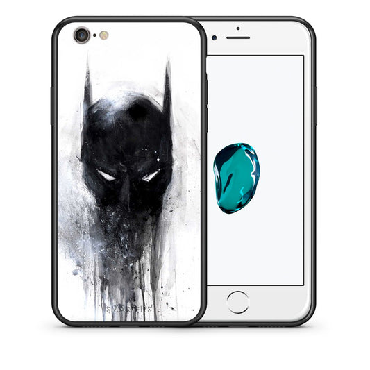 Θήκη iPhone 6/6s Paint Bat Hero από τη Smartfits με σχέδιο στο πίσω μέρος και μαύρο περίβλημα | iPhone 6/6s Paint Bat Hero case with colorful back and black bezels
