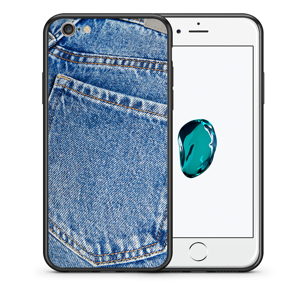 Θήκη iPhone 7/8/SE 2020 Jeans Pocket από τη Smartfits με σχέδιο στο πίσω μέρος και μαύρο περίβλημα | iPhone 7/8/SE 2020 Jeans Pocket case with colorful back and black bezels