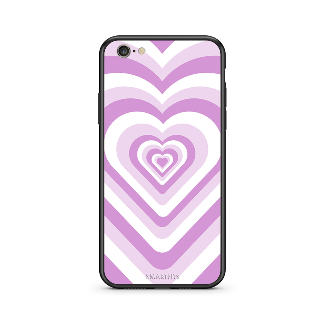 iPhone 7/8 Lilac Hearts θήκη από τη Smartfits με σχέδιο στο πίσω μέρος και μαύρο περίβλημα | Smartphone case with colorful back and black bezels by Smartfits
