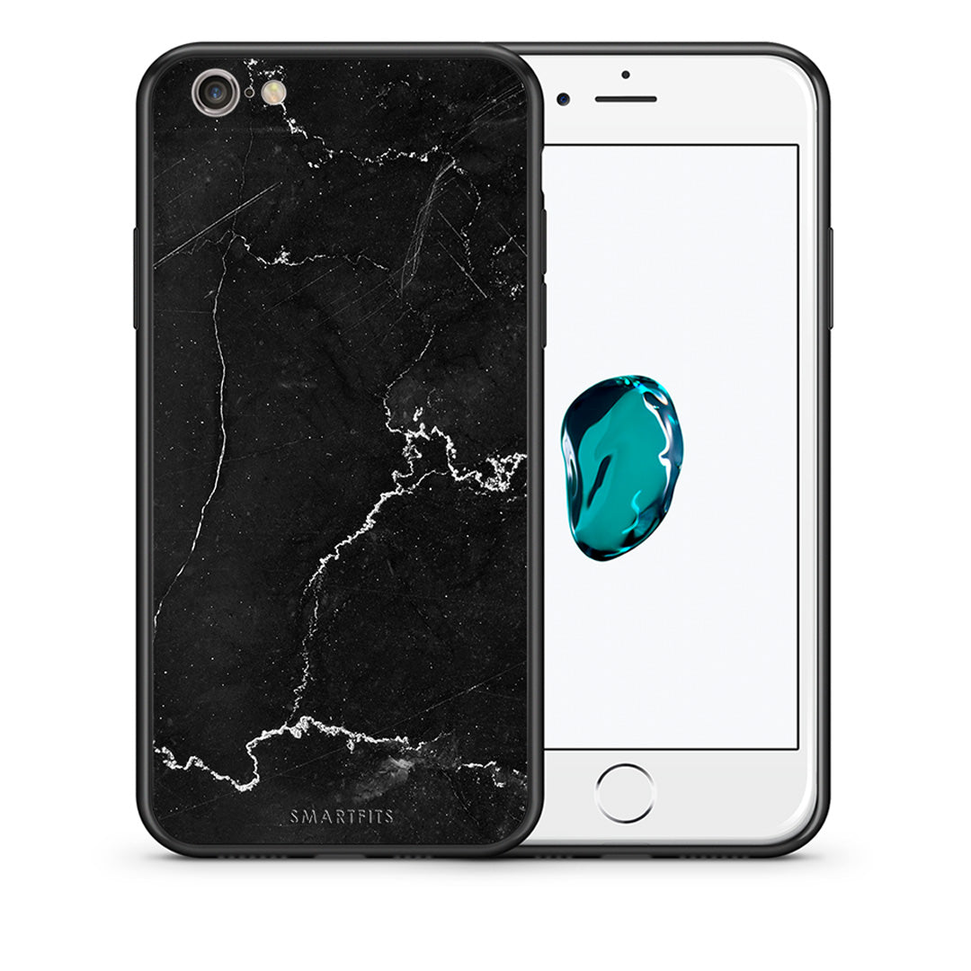 Θήκη iPhone 7/8/SE 2020 Marble Black από τη Smartfits με σχέδιο στο πίσω μέρος και μαύρο περίβλημα | iPhone 7/8/SE 2020 Marble Black case with colorful back and black bezels