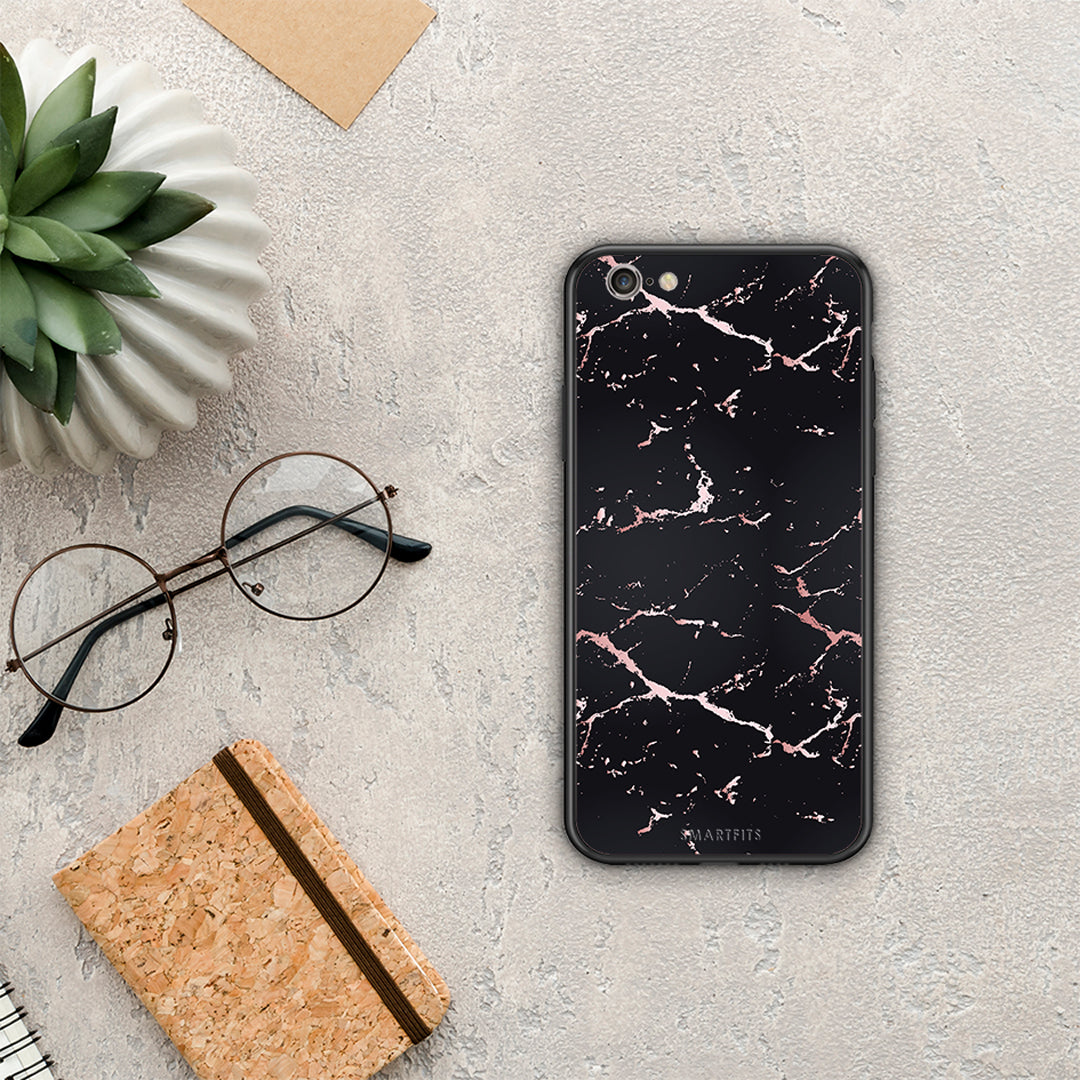 Marble Black Rosegold - iPhone 6 / 6s θήκη