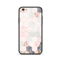Thumbnail for 4 - iphone 6 6s Hexagon Pink Marble case, cover, bumper