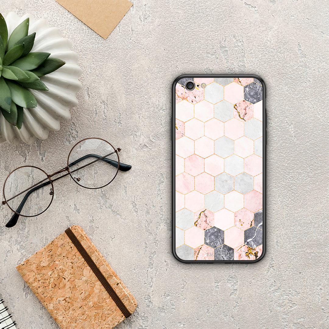 Marble Hexagon Pink - iPhone 6 / 6s θήκη