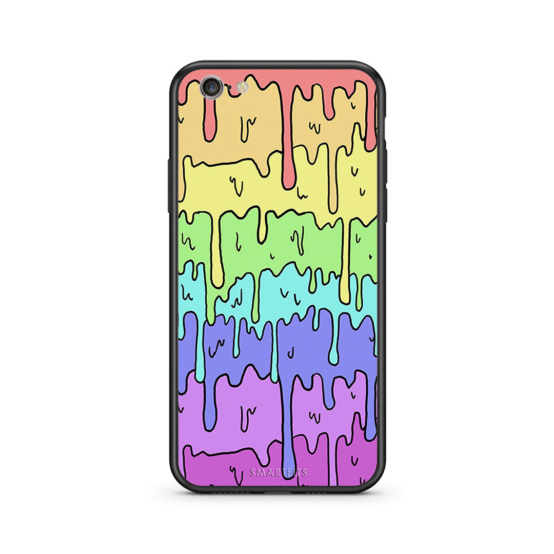 iphone 6 plus 6s plus Melting Rainbow θήκη από τη Smartfits με σχέδιο στο πίσω μέρος και μαύρο περίβλημα | Smartphone case with colorful back and black bezels by Smartfits