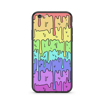 iphone 6 6s Melting Rainbow θήκη από τη Smartfits με σχέδιο στο πίσω μέρος και μαύρο περίβλημα | Smartphone case with colorful back and black bezels by Smartfits