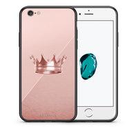 Thumbnail for Θήκη iPhone 6/6s Crown Minimal από τη Smartfits με σχέδιο στο πίσω μέρος και μαύρο περίβλημα | iPhone 6/6s Crown Minimal case with colorful back and black bezels