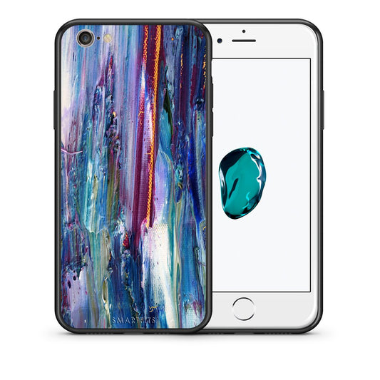 Θήκη iPhone 6/6s Winter Paint από τη Smartfits με σχέδιο στο πίσω μέρος και μαύρο περίβλημα | iPhone 6/6s Winter Paint case with colorful back and black bezels