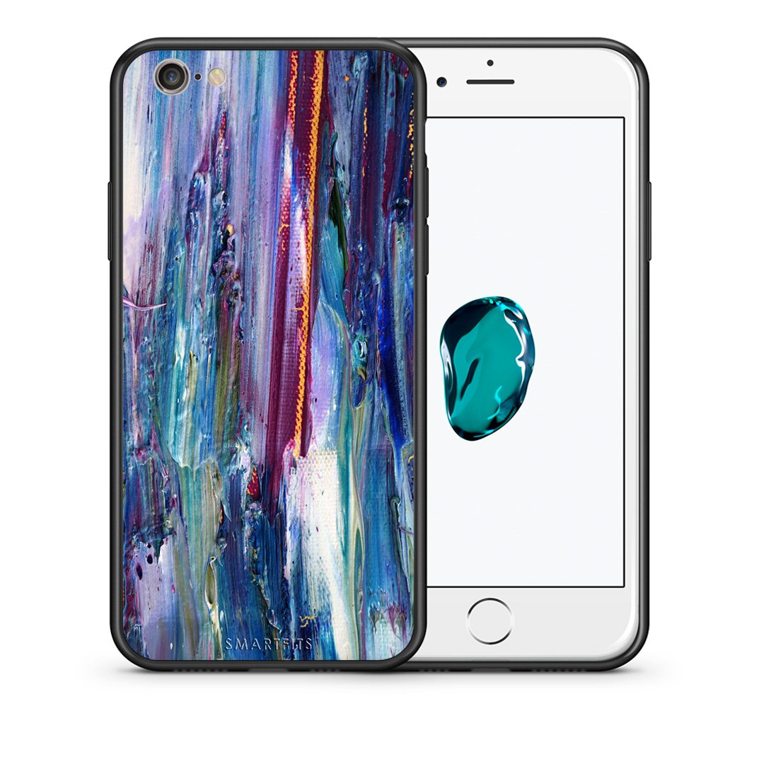 Θήκη iPhone 6 Plus/6s Plus Winter Paint από τη Smartfits με σχέδιο στο πίσω μέρος και μαύρο περίβλημα | iPhone 6 Plus/6s Plus Winter Paint case with colorful back and black bezels