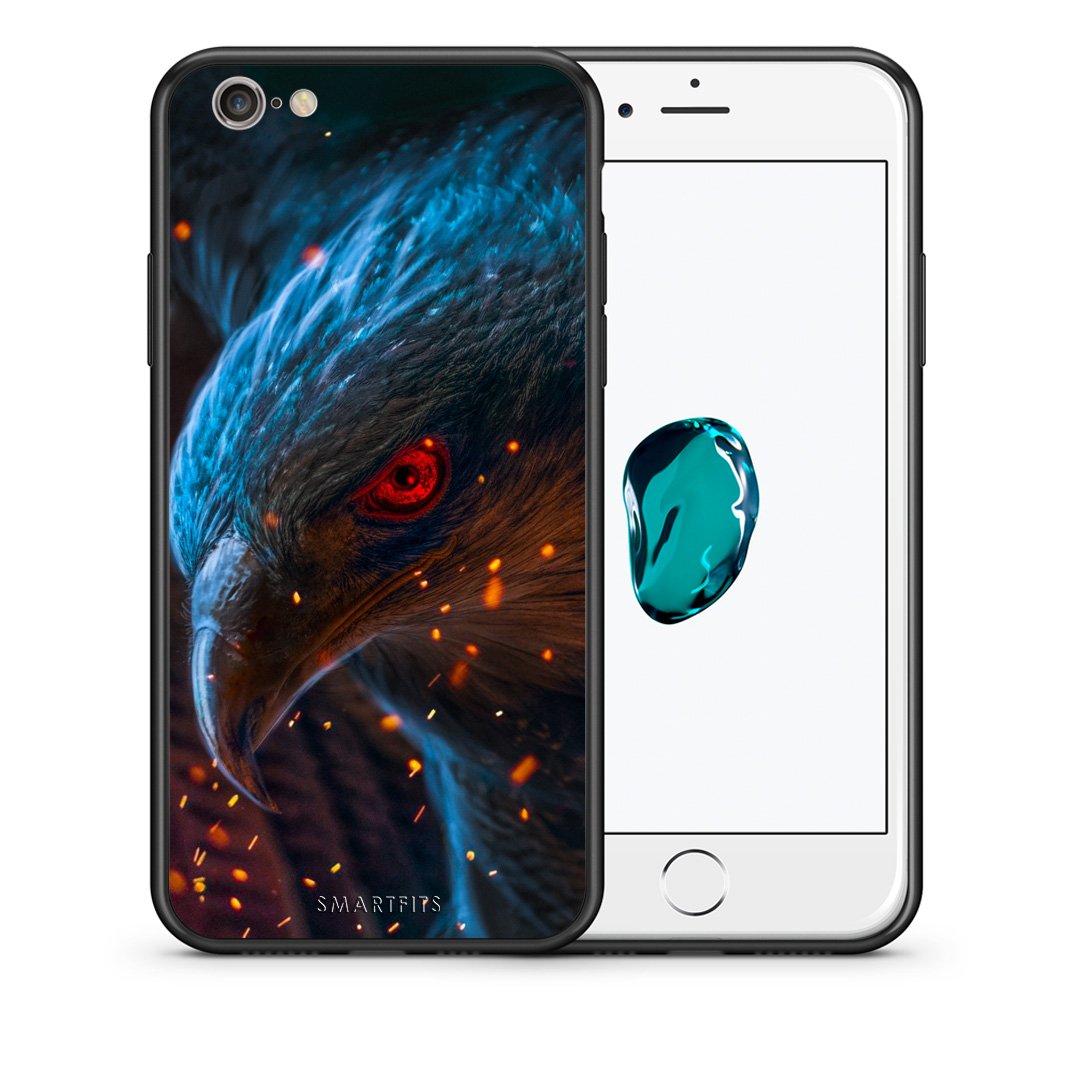 Θήκη iPhone 6 Plus/6s Plus Eagle PopArt από τη Smartfits με σχέδιο στο πίσω μέρος και μαύρο περίβλημα | iPhone 6 Plus/6s Plus Eagle PopArt case with colorful back and black bezels