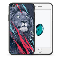 Thumbnail for Θήκη iPhone 6/6s Lion Designer PopArt από τη Smartfits με σχέδιο στο πίσω μέρος και μαύρο περίβλημα | iPhone 6/6s Lion Designer PopArt case with colorful back and black bezels