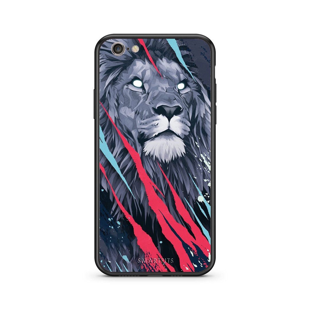 4 - iphone 6 6s Lion Designer PopArt case, cover, bumper
