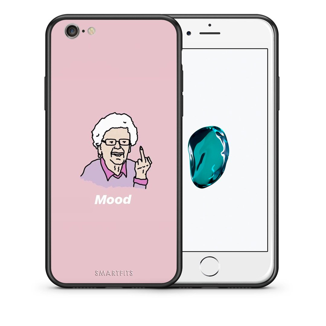 Θήκη iPhone 6/6s Mood PopArt από τη Smartfits με σχέδιο στο πίσω μέρος και μαύρο περίβλημα | iPhone 6/6s Mood PopArt case with colorful back and black bezels