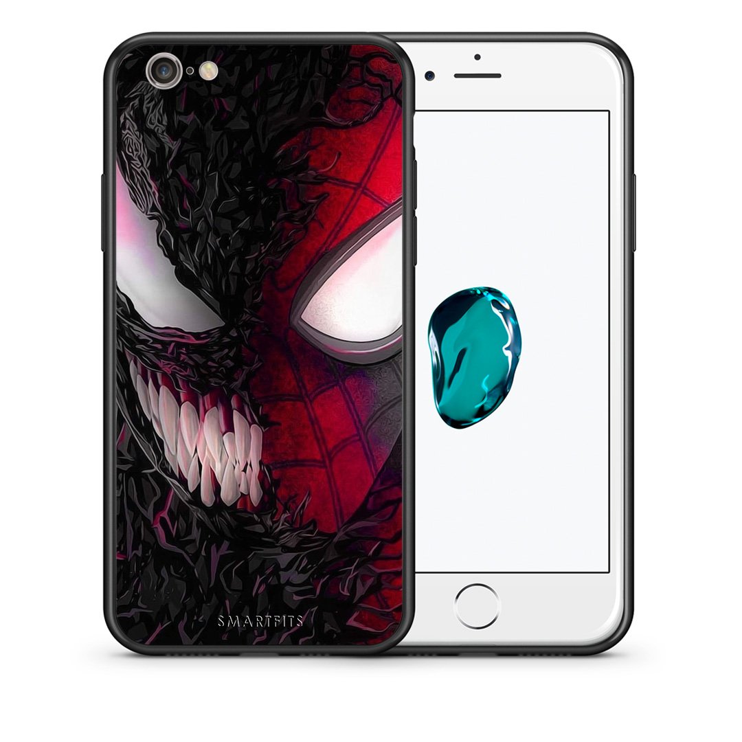 Θήκη iPhone 6 Plus/6s Plus SpiderVenom PopArt από τη Smartfits με σχέδιο στο πίσω μέρος και μαύρο περίβλημα | iPhone 6 Plus/6s Plus SpiderVenom PopArt case with colorful back and black bezels