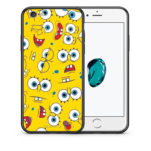 Θήκη iPhone 6 Plus/6s Plus Sponge PopArt από τη Smartfits με σχέδιο στο πίσω μέρος και μαύρο περίβλημα | iPhone 6 Plus/6s Plus Sponge PopArt case with colorful back and black bezels