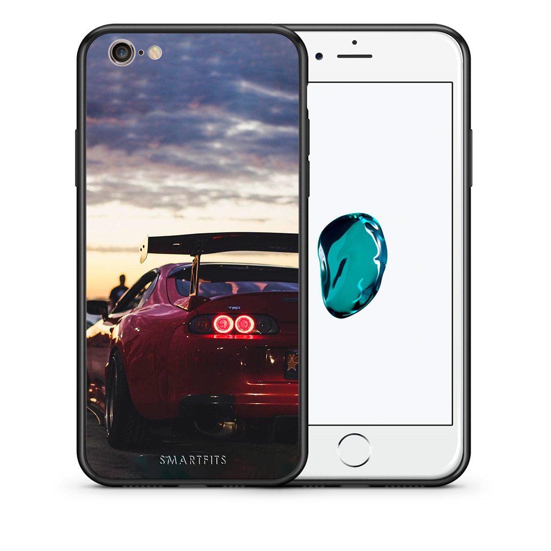 Θήκη iPhone 7/8/SE 2020 Racing Supra από τη Smartfits με σχέδιο στο πίσω μέρος και μαύρο περίβλημα | iPhone 7/8/SE 2020 Racing Supra case with colorful back and black bezels