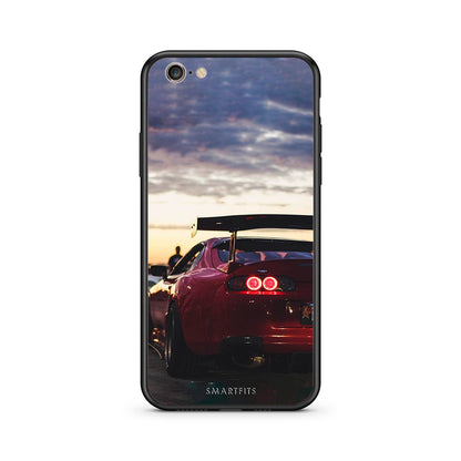 iPhone 7/8 Racing Supra θήκη από τη Smartfits με σχέδιο στο πίσω μέρος και μαύρο περίβλημα | Smartphone case with colorful back and black bezels by Smartfits