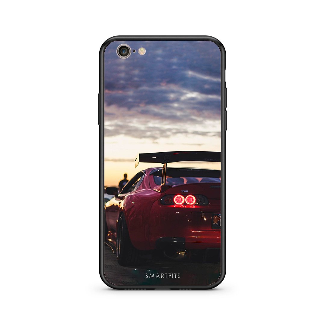 iPhone 7/8 Racing Supra θήκη από τη Smartfits με σχέδιο στο πίσω μέρος και μαύρο περίβλημα | Smartphone case with colorful back and black bezels by Smartfits