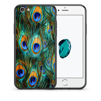 Thumbnail for Θήκη iPhone 6/6s Real Peacock Feathers από τη Smartfits με σχέδιο στο πίσω μέρος και μαύρο περίβλημα | iPhone 6/6s Real Peacock Feathers case with colorful back and black bezels