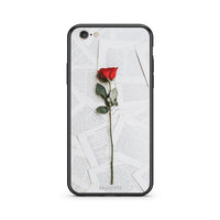 Thumbnail for iPhone 7/8 Red Rose θήκη από τη Smartfits με σχέδιο στο πίσω μέρος και μαύρο περίβλημα | Smartphone case with colorful back and black bezels by Smartfits