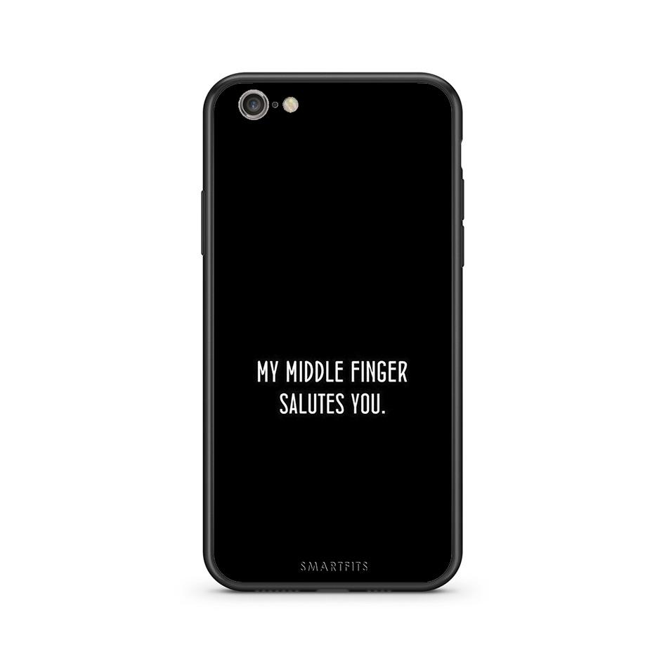 iPhone 7/8 Salute θήκη από τη Smartfits με σχέδιο στο πίσω μέρος και μαύρο περίβλημα | Smartphone case with colorful back and black bezels by Smartfits