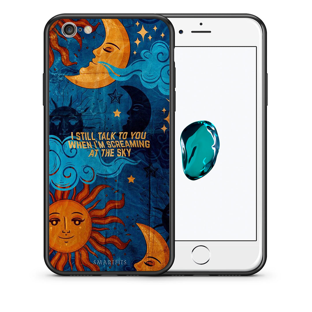 Θήκη iPhone 6/6s Screaming Sky από τη Smartfits με σχέδιο στο πίσω μέρος και μαύρο περίβλημα | iPhone 6/6s Screaming Sky case with colorful back and black bezels
