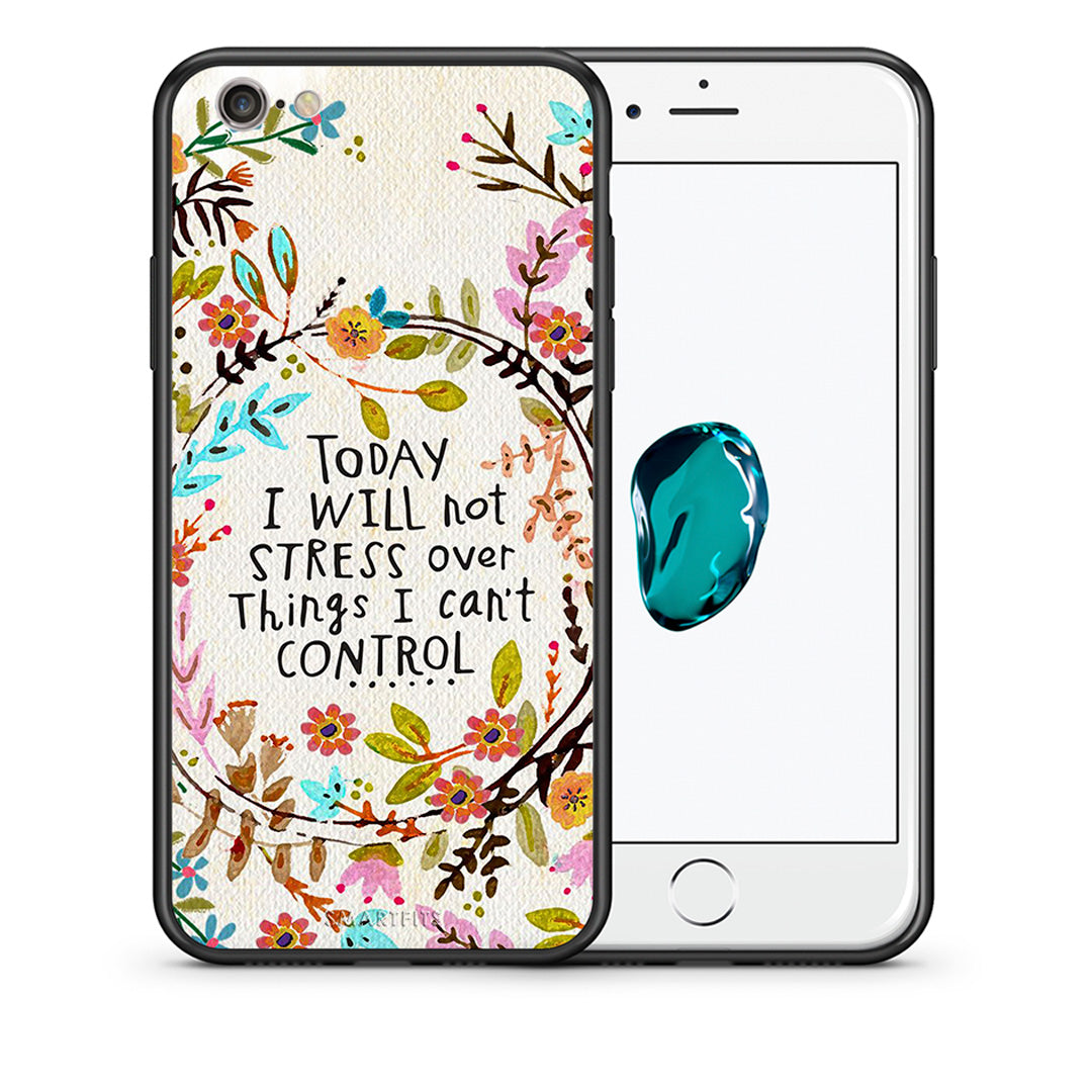 Θήκη iPhone 7/8/SE 2020 Stress Over από τη Smartfits με σχέδιο στο πίσω μέρος και μαύρο περίβλημα | iPhone 7/8/SE 2020 Stress Over case with colorful back and black bezels