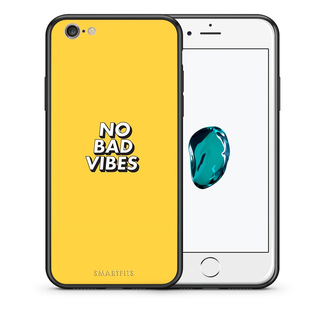 Θήκη iPhone 6 Plus/6s Plus Vibes Text από τη Smartfits με σχέδιο στο πίσω μέρος και μαύρο περίβλημα | iPhone 6 Plus/6s Plus Vibes Text case with colorful back and black bezels
