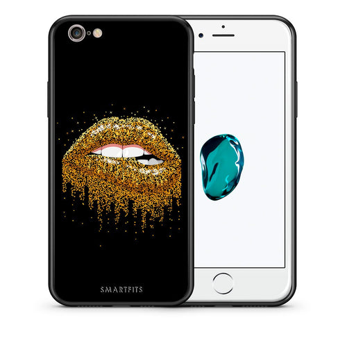 Θήκη iPhone 6/6s Golden Valentine από τη Smartfits με σχέδιο στο πίσω μέρος και μαύρο περίβλημα | iPhone 6/6s Golden Valentine case with colorful back and black bezels