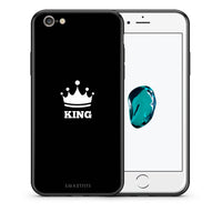 Thumbnail for Θήκη iPhone 7/8/SE 2020 King Valentine από τη Smartfits με σχέδιο στο πίσω μέρος και μαύρο περίβλημα | iPhone 7/8/SE 2020 King Valentine case with colorful back and black bezels