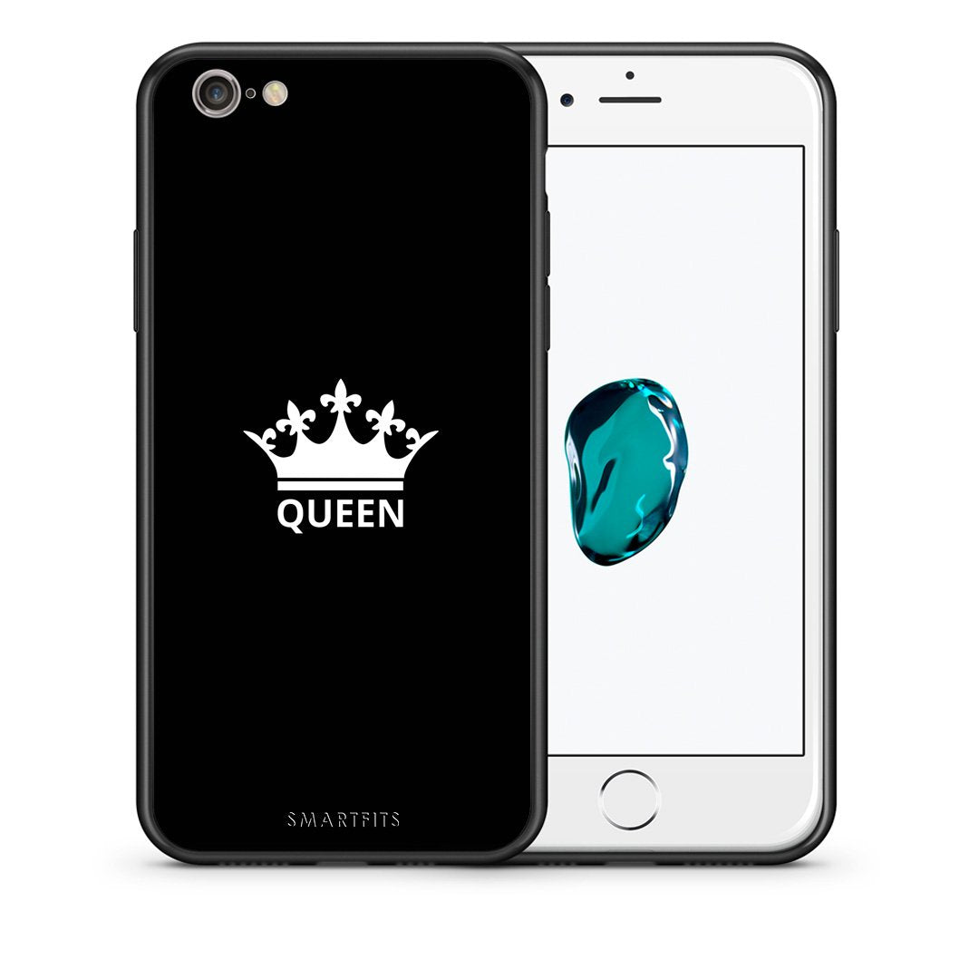 Θήκη iPhone 6/6s Queen Valentine από τη Smartfits με σχέδιο στο πίσω μέρος και μαύρο περίβλημα | iPhone 6/6s Queen Valentine case with colorful back and black bezels