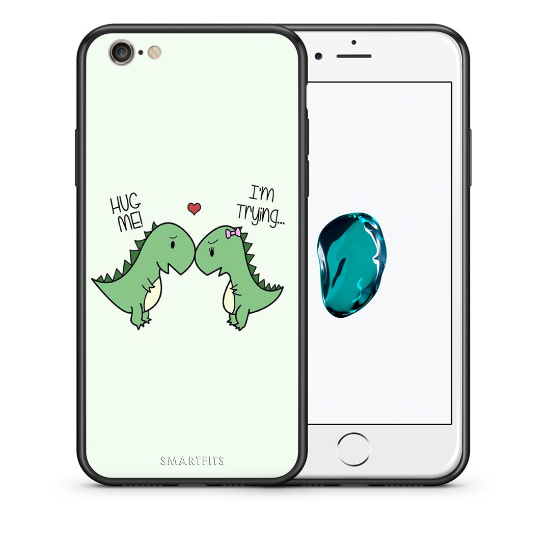 Θήκη iPhone 6/6s Rex Valentine από τη Smartfits με σχέδιο στο πίσω μέρος και μαύρο περίβλημα | iPhone 6/6s Rex Valentine case with colorful back and black bezels