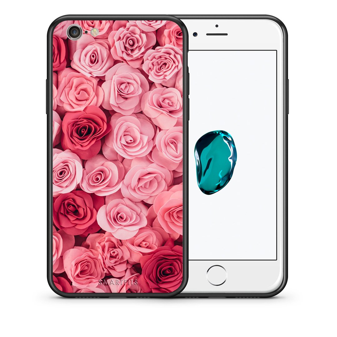 Θήκη iPhone 6/6s RoseGarden Valentine από τη Smartfits με σχέδιο στο πίσω μέρος και μαύρο περίβλημα | iPhone 6/6s RoseGarden Valentine case with colorful back and black bezels