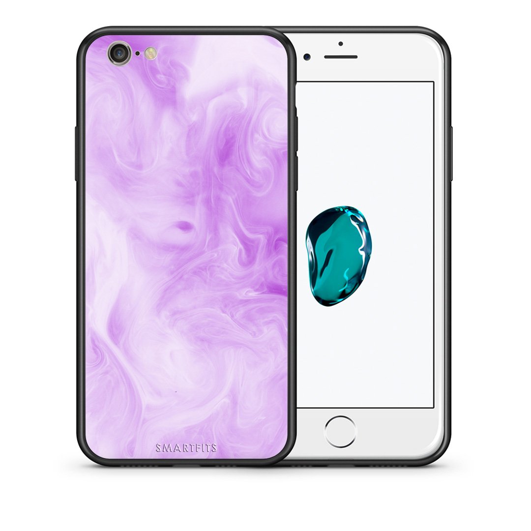 Θήκη iPhone 6/6s Lavender Watercolor από τη Smartfits με σχέδιο στο πίσω μέρος και μαύρο περίβλημα | iPhone 6/6s Lavender Watercolor case with colorful back and black bezels