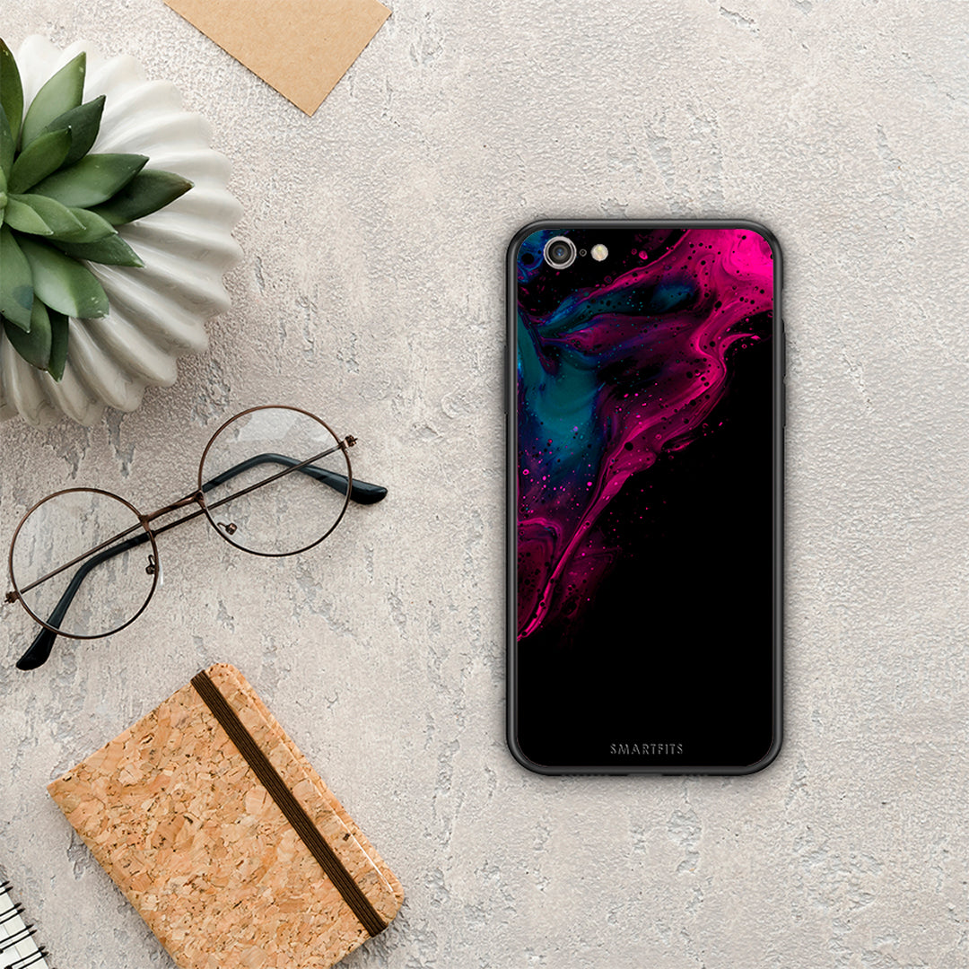 Watercolor Pink Black - iPhone 6 / 6s θήκη